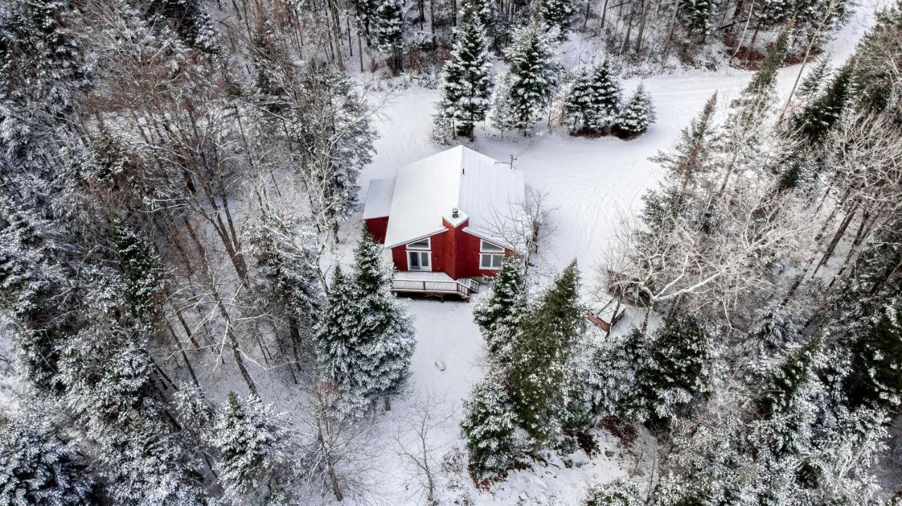 Les Chalets Tourisma - Chalet Dans Les Bois Avec Lac Prive - Le Colibri Saint-Raymond Bagian luar foto
